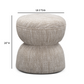 Tomlin Ruched Performance Fabric Game Ottoman - Beige - Image 5