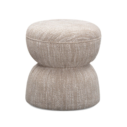 Tomlin Ruched Performance Fabric Game Ottoman - Beige - Image 2