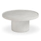 Darcy 36" Concrete Indoor/Outdoor Round Coffee Table - White - Image 4