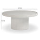Darcy 36" Concrete Indoor/Outdoor Round Coffee Table - White - Image 7