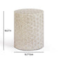 Lorna Capiz Shell Accent Stool - Pearl - Image 6