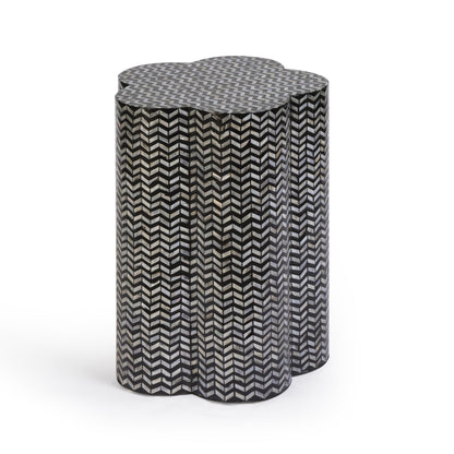 Truffle Black Mother of Pearl Shell Side Table - Default Title - Image 2