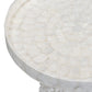 Coast Pearl White Seashell Round Side Table - Image 3