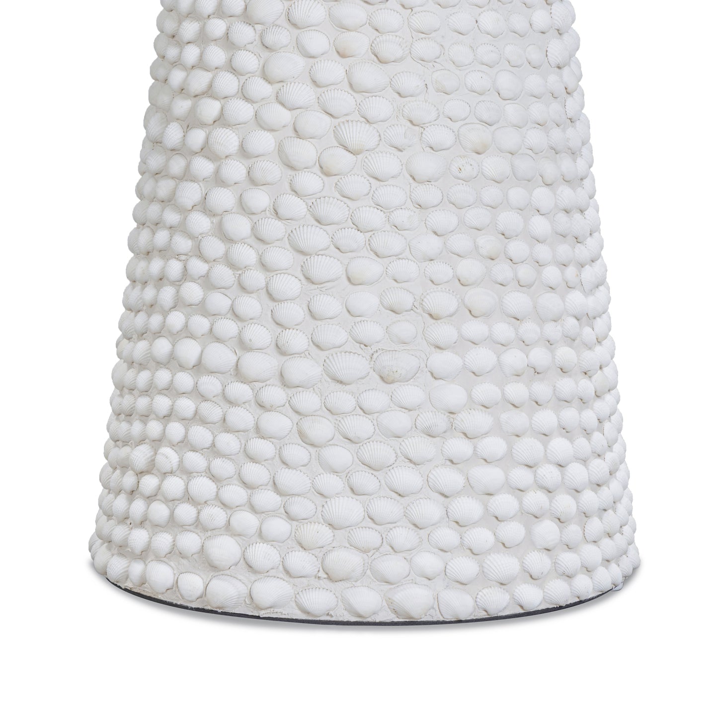 Coast Pearl White Seashell Round Side Table - Image 4