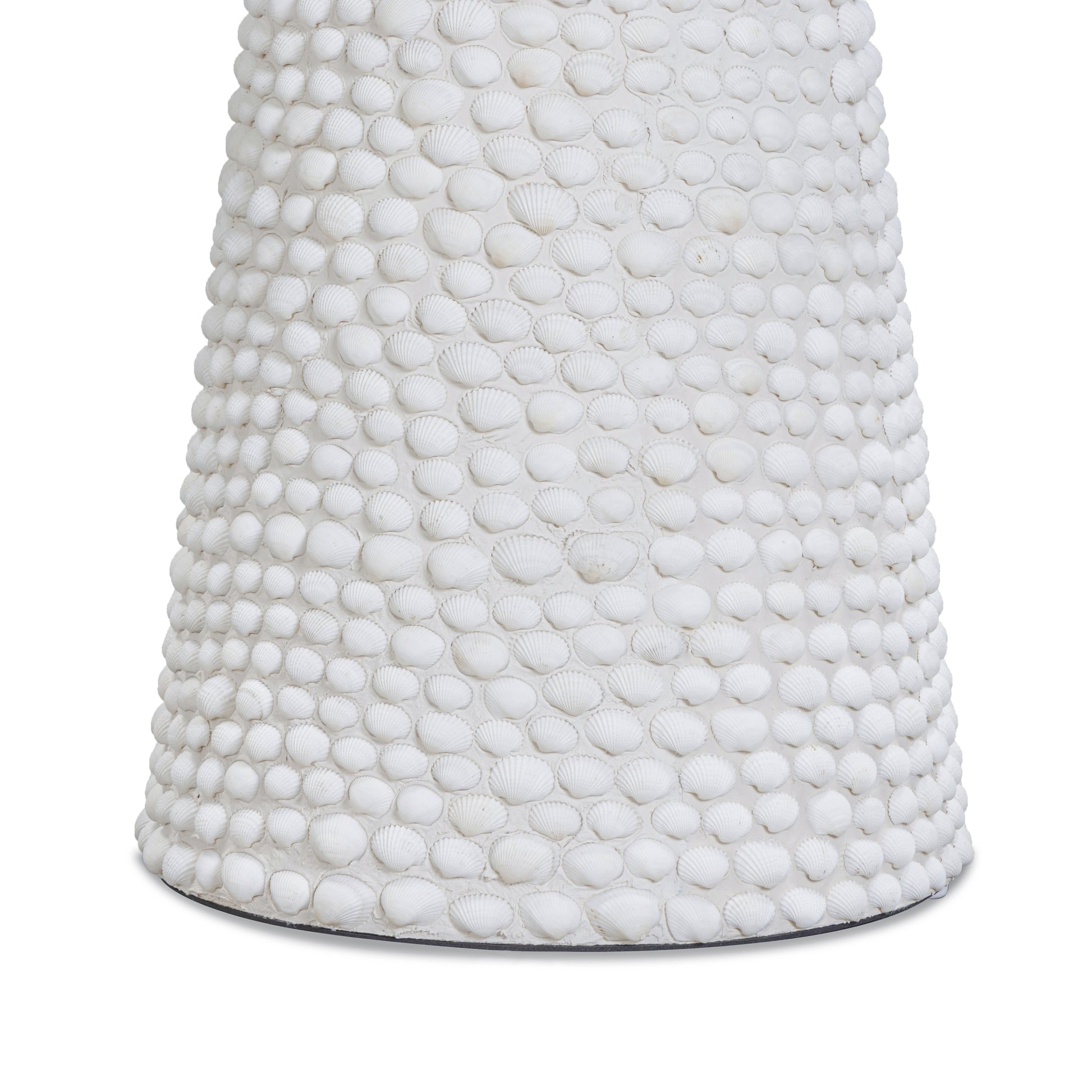 Coast Pearl White Seashell Round Side Table - Image 4