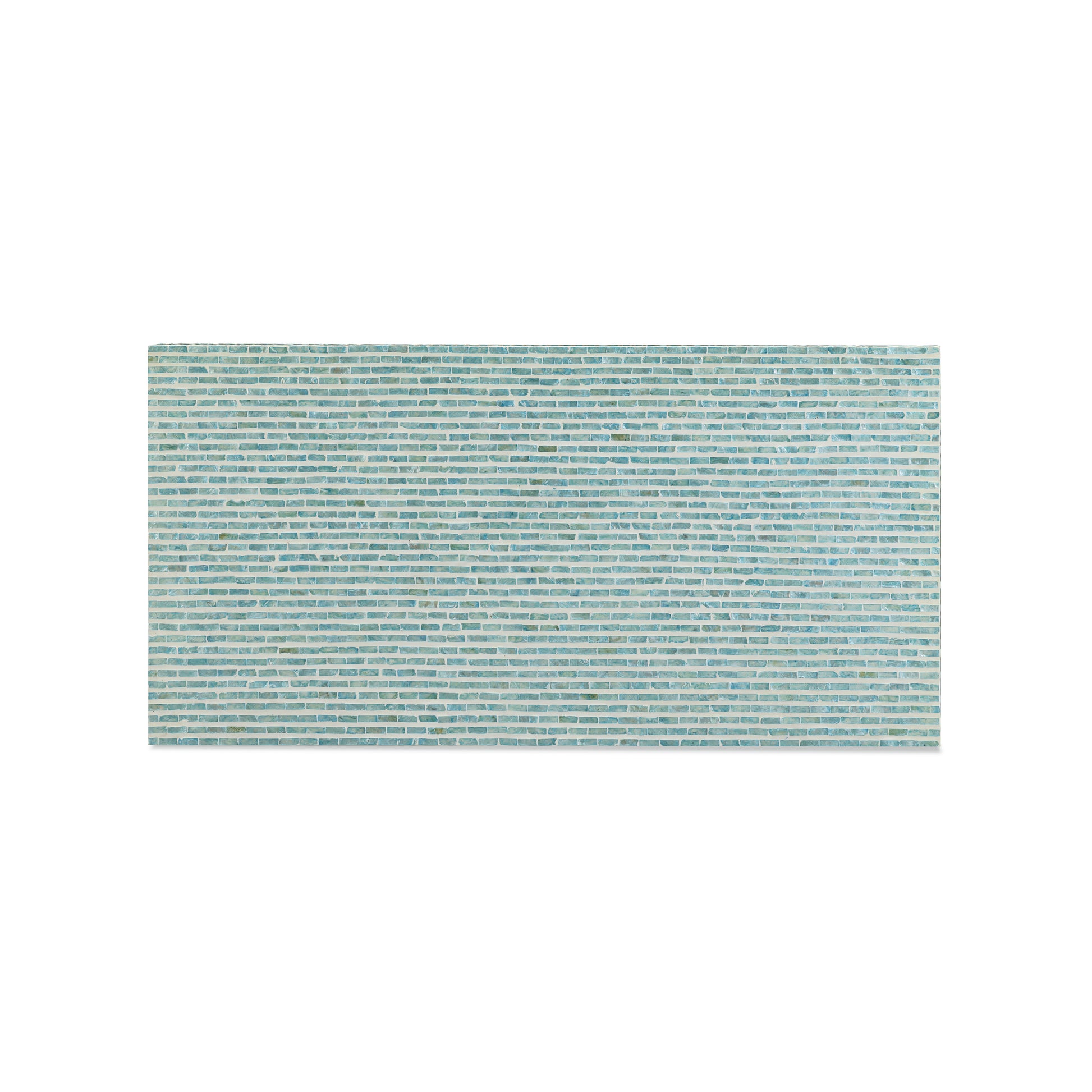 Earl 48" Shell Rectangular Coffee Table - Light Blue - Image 6