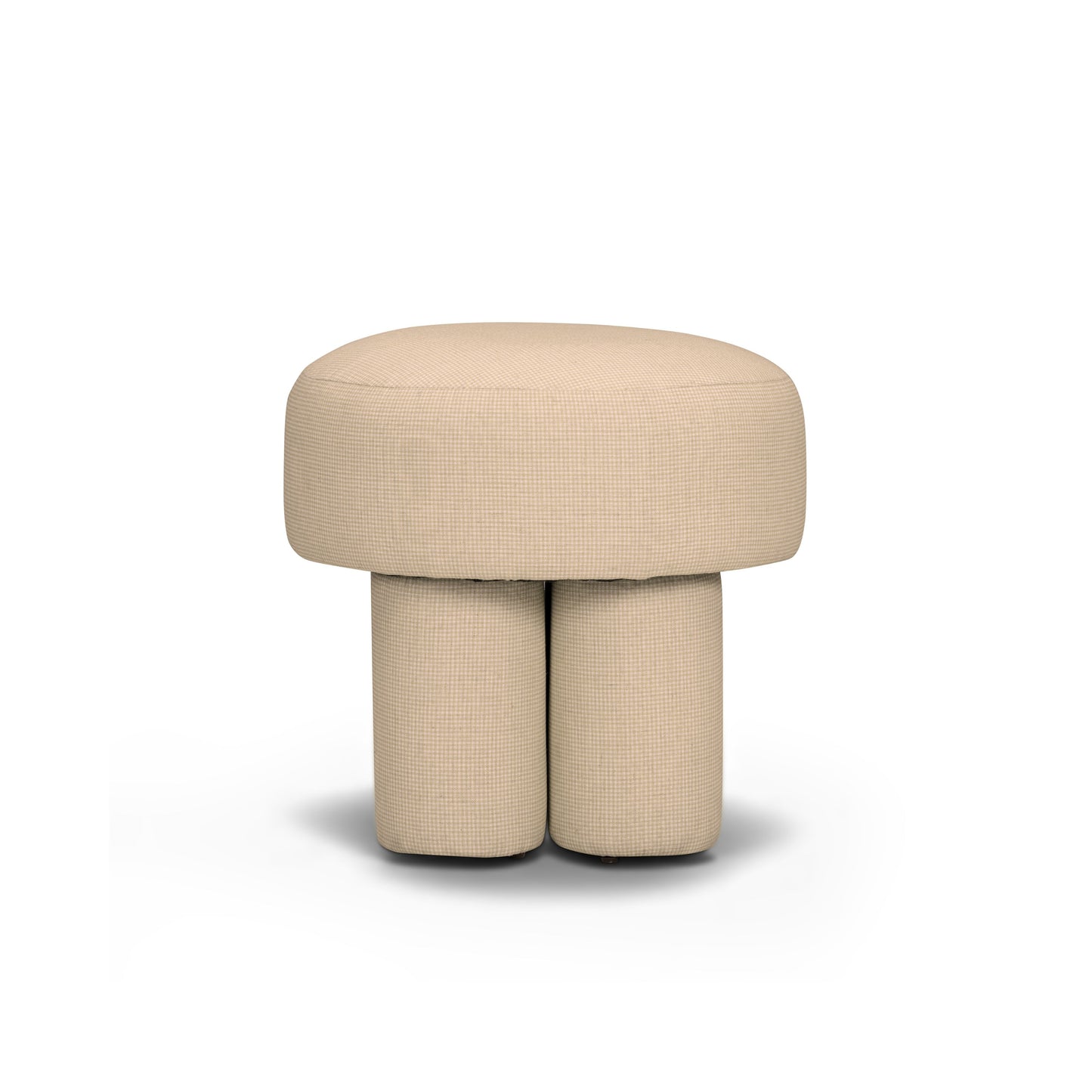 Masha Yellow Gingham Performance Linen Accent Stool - Image 3