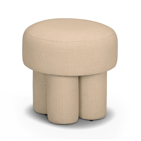 Masha Yellow Gingham Performance Linen Accent Stool - Image 1