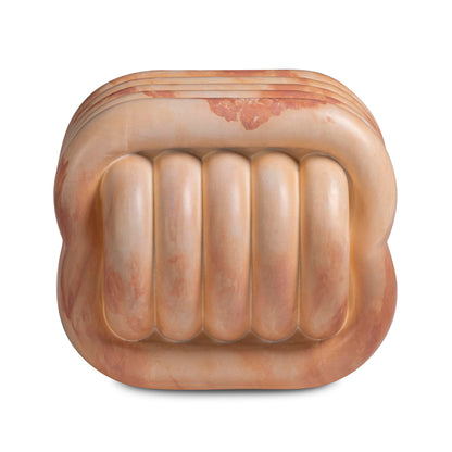 Love Knot Concrete Indoor / Outdoor Accent Stool - Pink Marble - Image 1