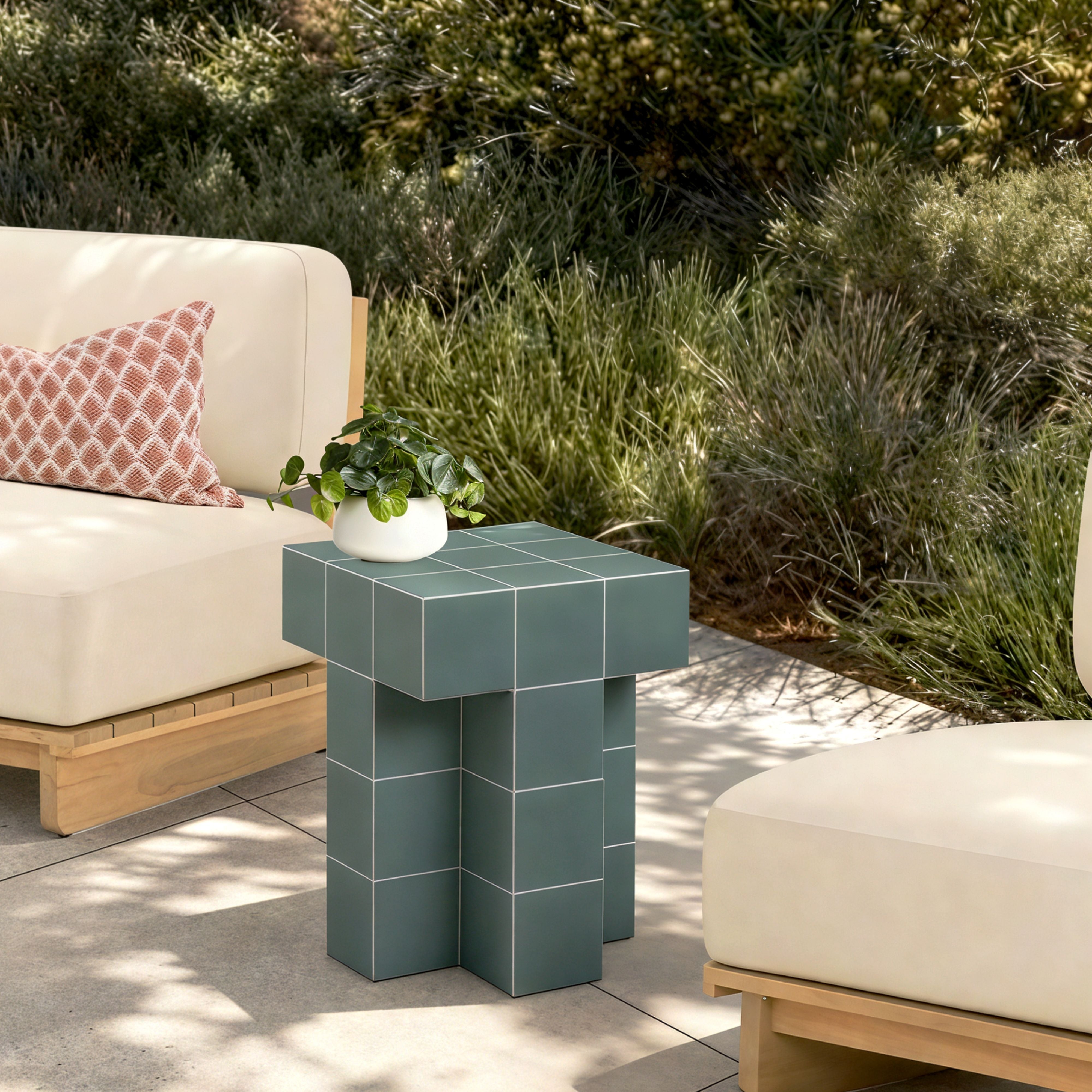 TOV Furniture Alma Tile Side Table - Thumbnail 3