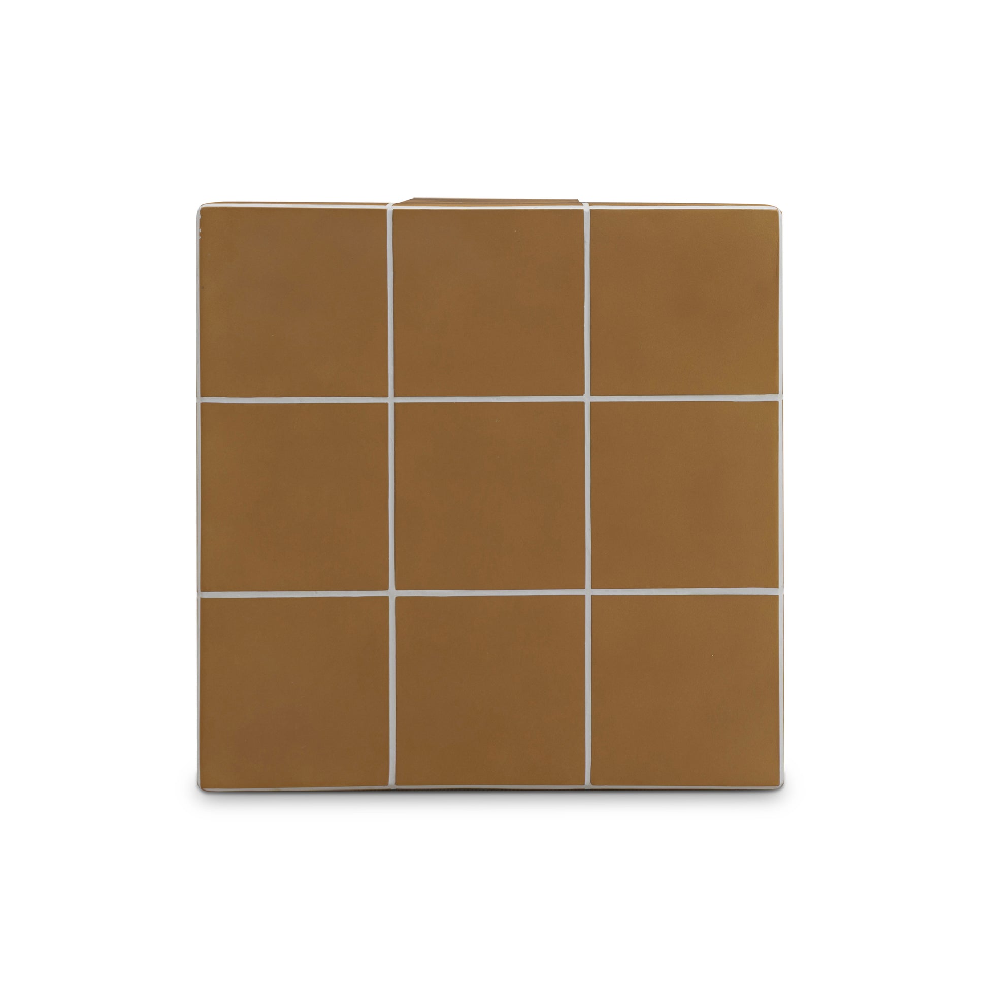 Alma Tile Concrete Indoor/Outdoor Side Table - Orange - Image 5