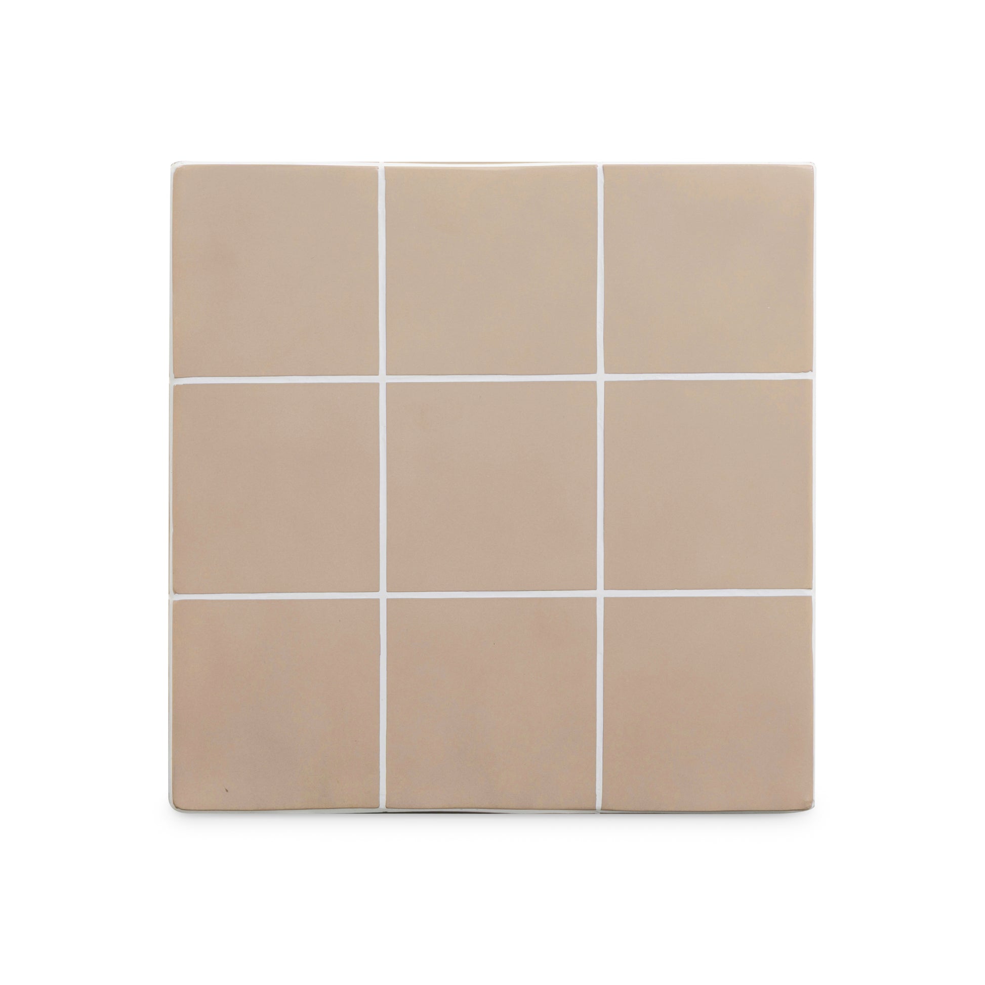 Alma Tile Concrete Indoor/Outdoor Side Table - Taupe - Image 5