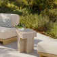 Alma Tile Concrete Indoor/Outdoor Side Table - Taupe - Image 2