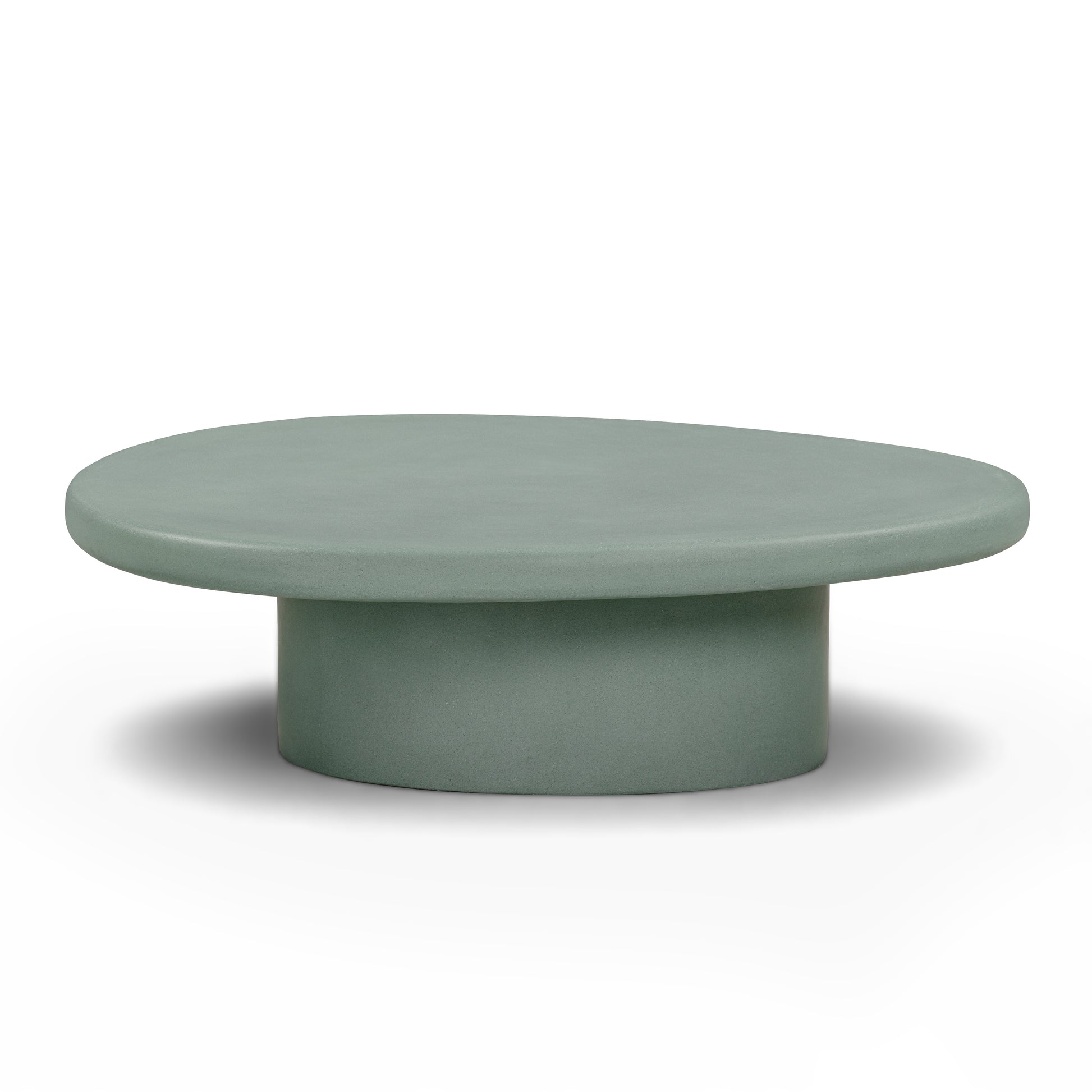 Jade Concrete Indoor/Outdoor Coffee Table (28"-34") - Green / Large - Image 4