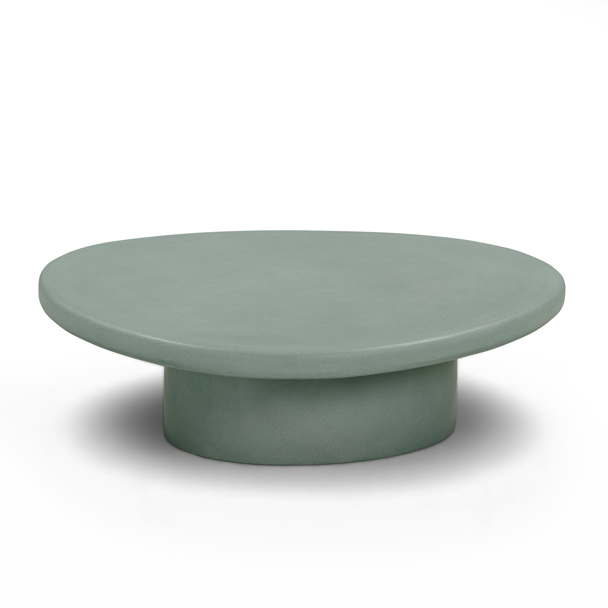 Jade Concrete Indoor/Outdoor Coffee Table (28"-34") - Green / Large - Image 1