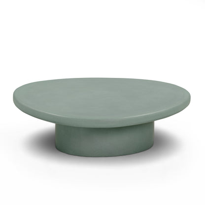 Jade Concrete Indoor/Outdoor Coffee Table (28"-34") - Green / Large - Image 1