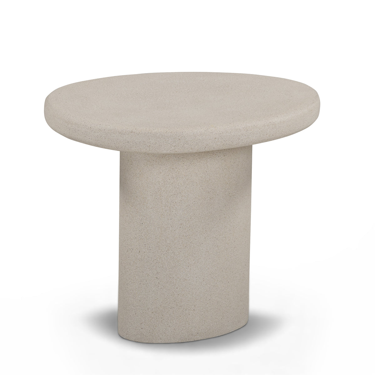 Jade Concrete Indoor/Outdoor Side Table - Cream - Image 4