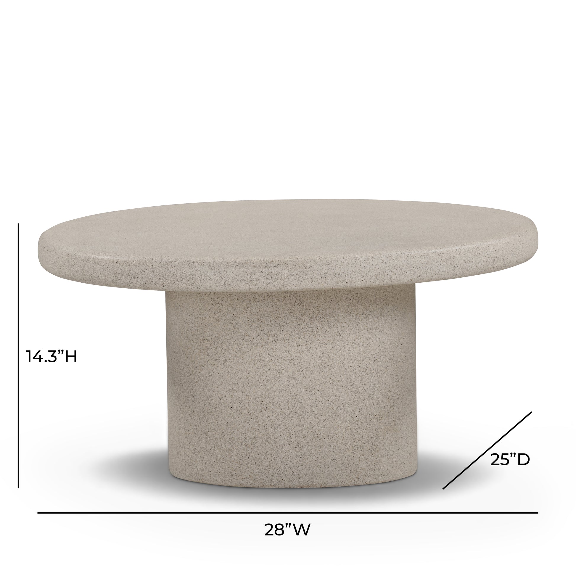 Jade Concrete Indoor/Outdoor Coffee Table (28"-34") - Cream / Medium - Image 7