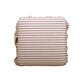 Gertrude Striped Performance Linen Skirted Ottoman - Brown - Image 4