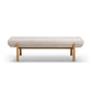 Julianna 56" Textured Performance Fabric Bench - Cream - Image 3