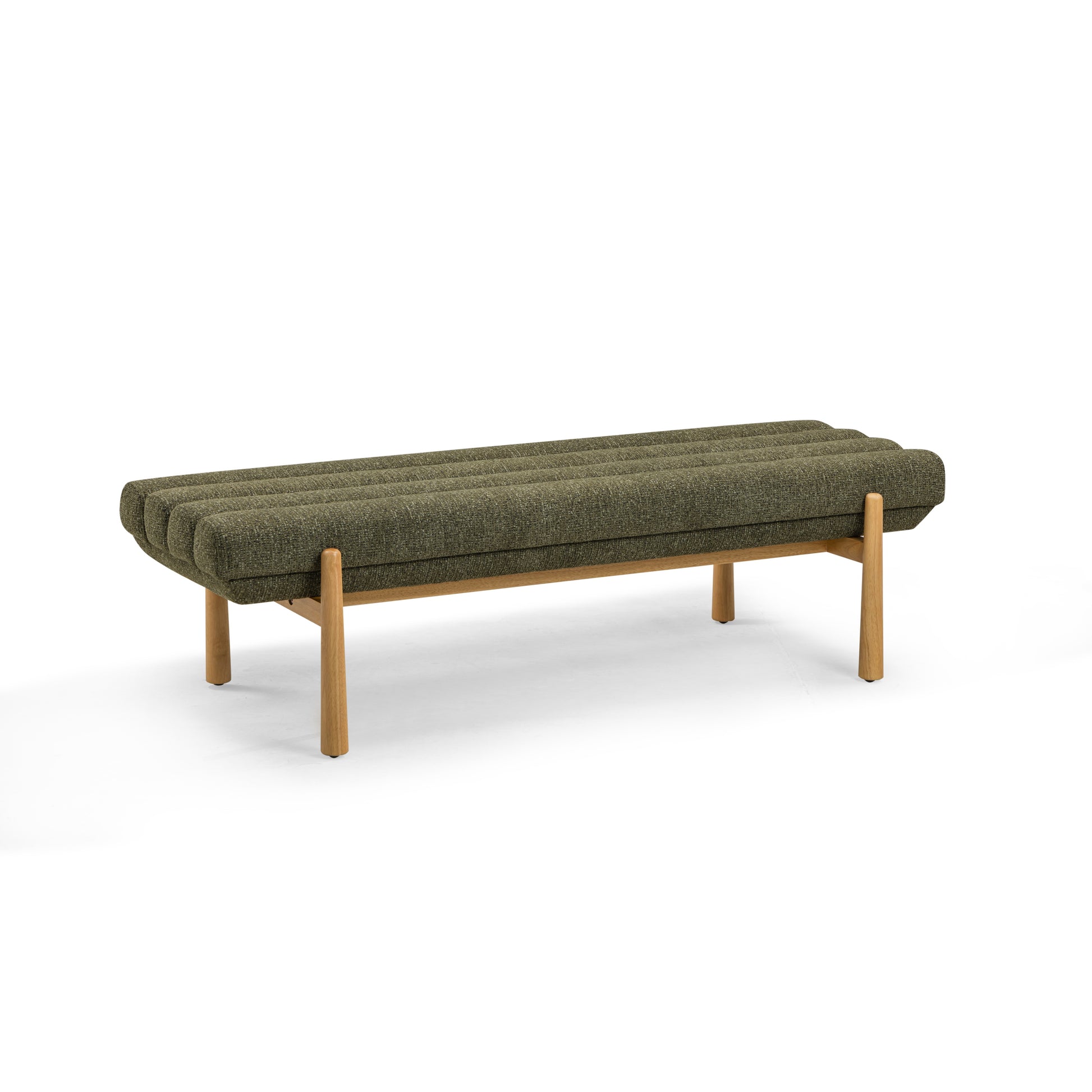 Julianna 56" Textured Performance Fabric Bench - Green - Image 2