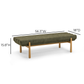 Julianna 56" Textured Performance Fabric Bench - Green - Image 6