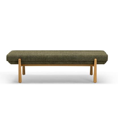 Julianna 56" Textured Performance Fabric Bench - Green - Image 1
