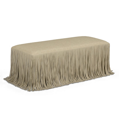 Shag Me 50" Performance Vegan Leather Bench - Tan - Image 1