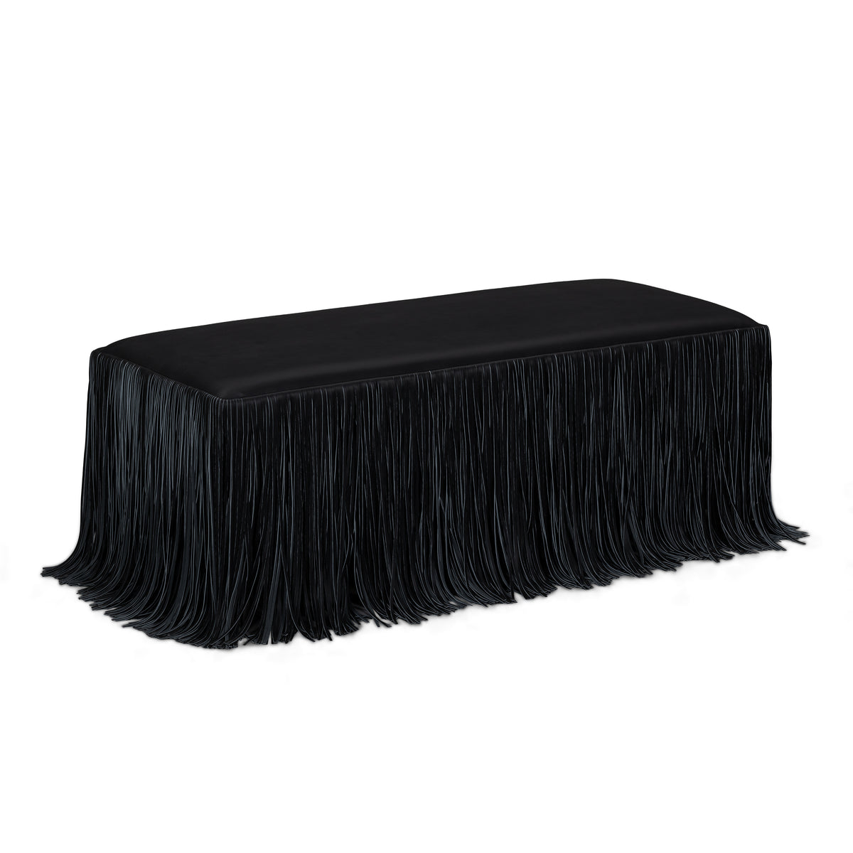 Shag Me 50" Performance Vegan Leather Bench - Black - Image 1