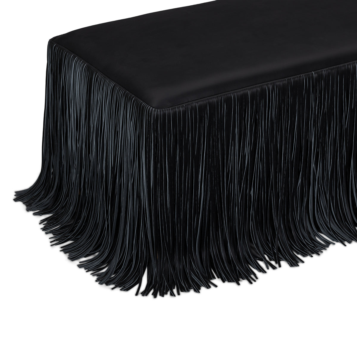 Shag Me 50" Performance Vegan Leather Bench - Black - Image 4