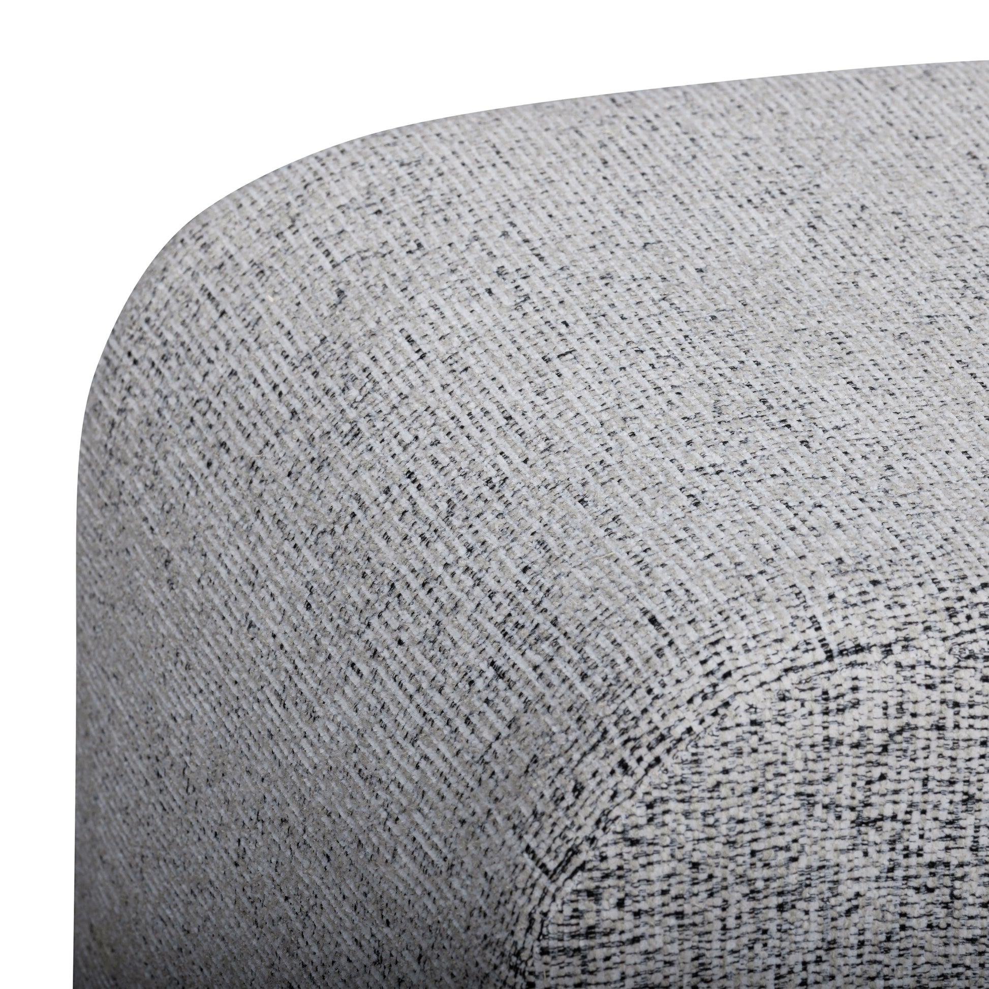 Desi Woven Performance Fabric Ottoman - Black and White - Image 4