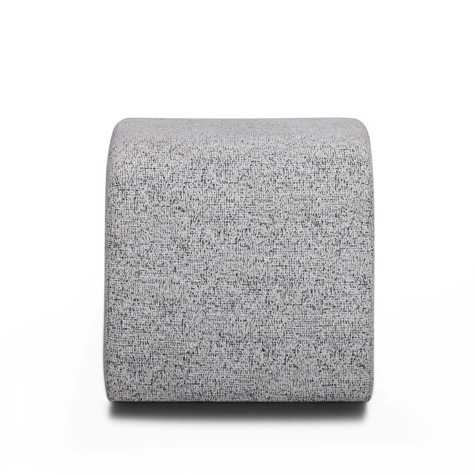 Desi Woven Performance Fabric Ottoman - Black and White - Image 6