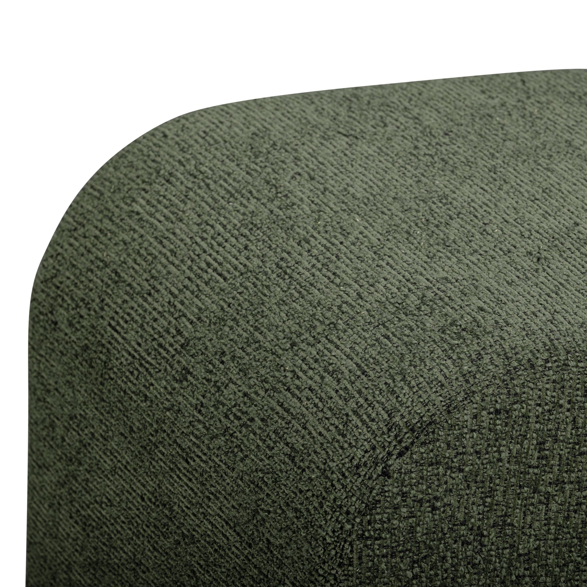 Desi Woven Performance Fabric Ottoman - Green - Image 4