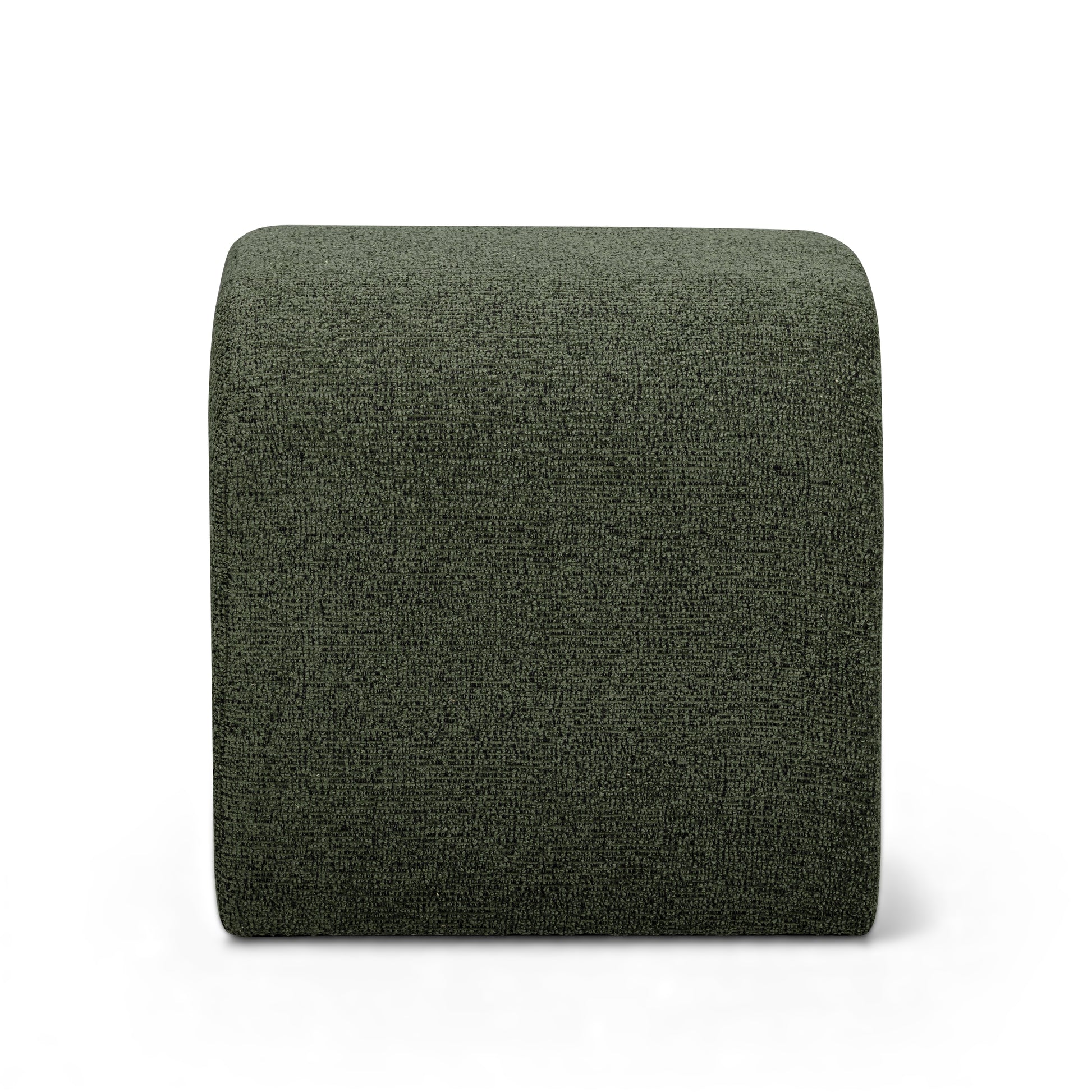 Desi Woven Performance Fabric Ottoman - Green - Image 5