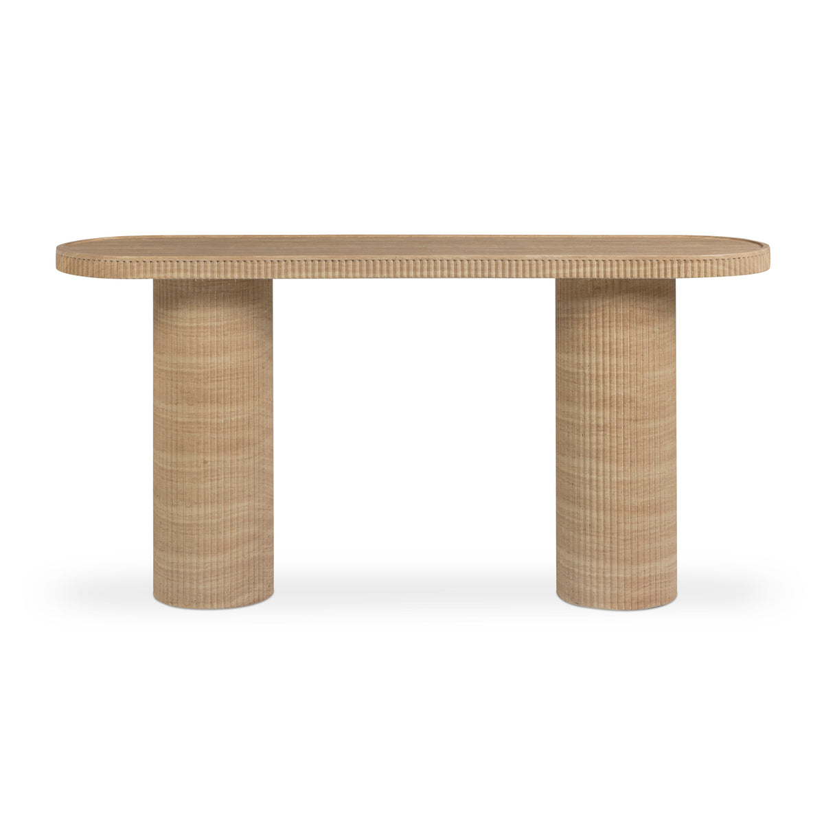 Darcy 59" Concrete Indoor/Outdoor Console Table - Travertine - Image 1