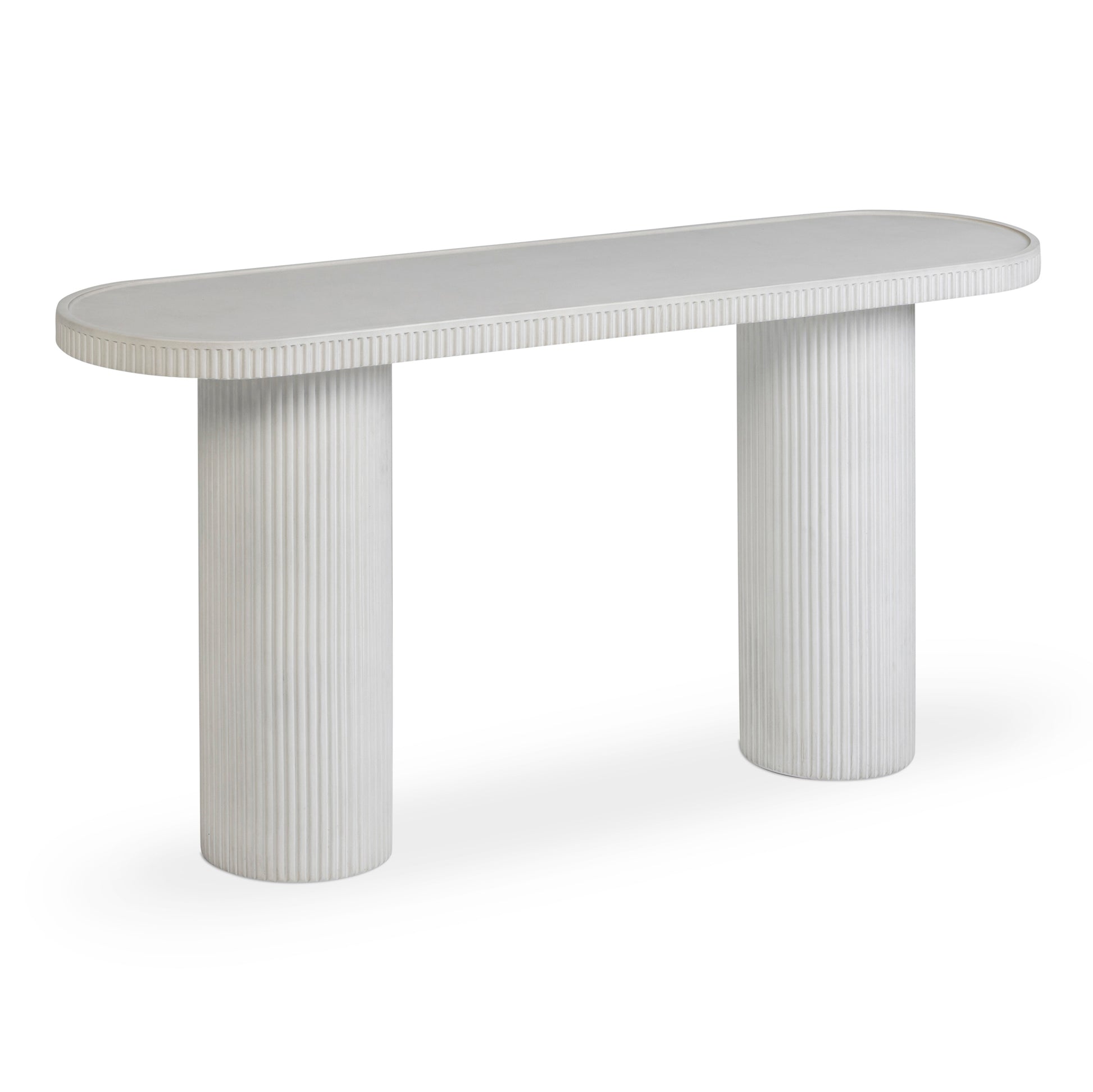Darcy 59" Concrete Indoor/Outdoor Console Table - White - Image 3