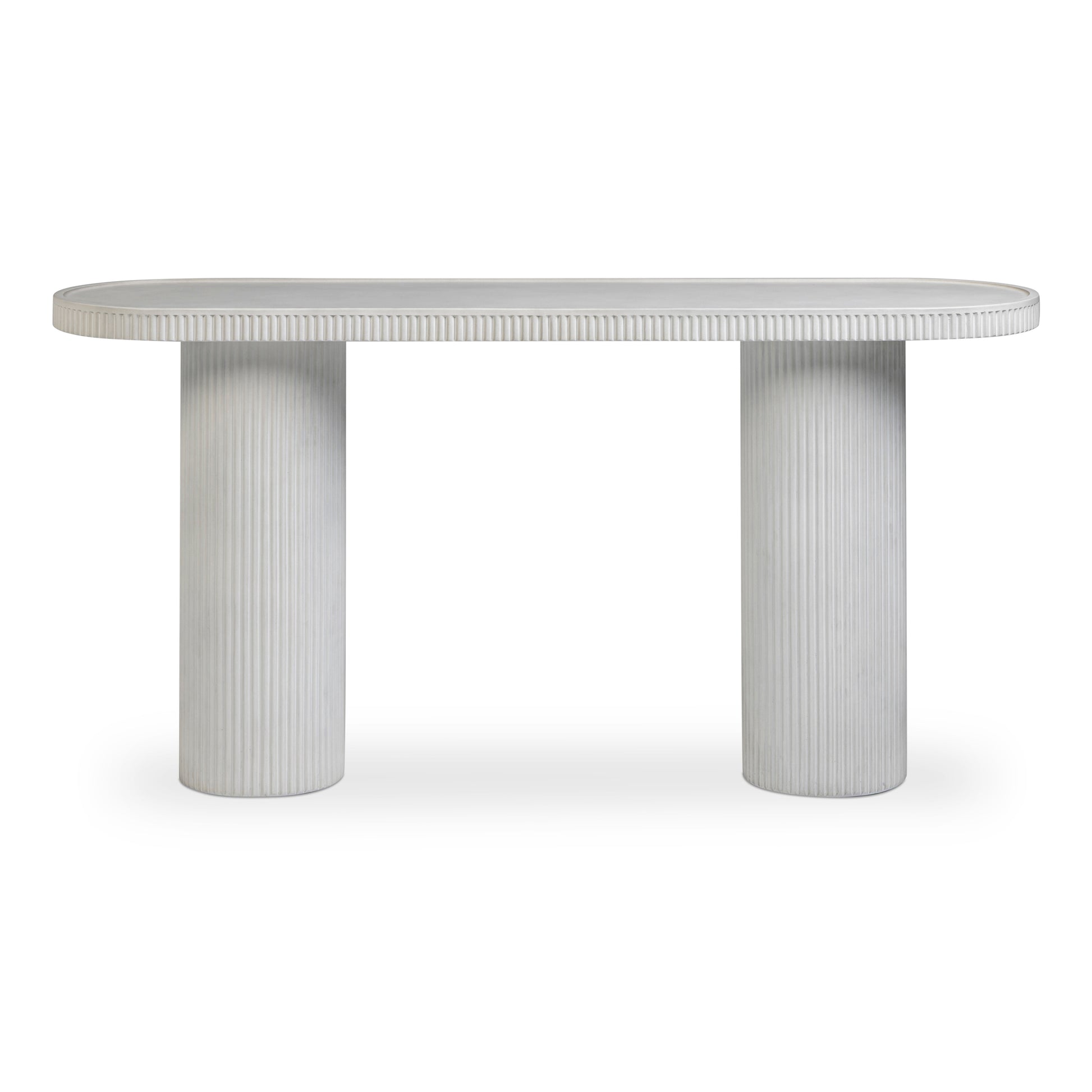 Darcy 59" Concrete Indoor/Outdoor Console Table - White - Image 1