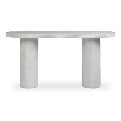 Darcy 59" Concrete Indoor/Outdoor Console Table - White - Image 1