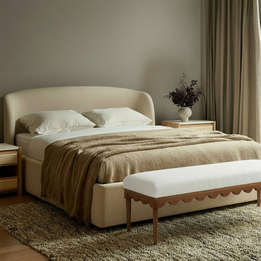Oodle 56.5" Performance Vegan Mohair Bench - Image 2