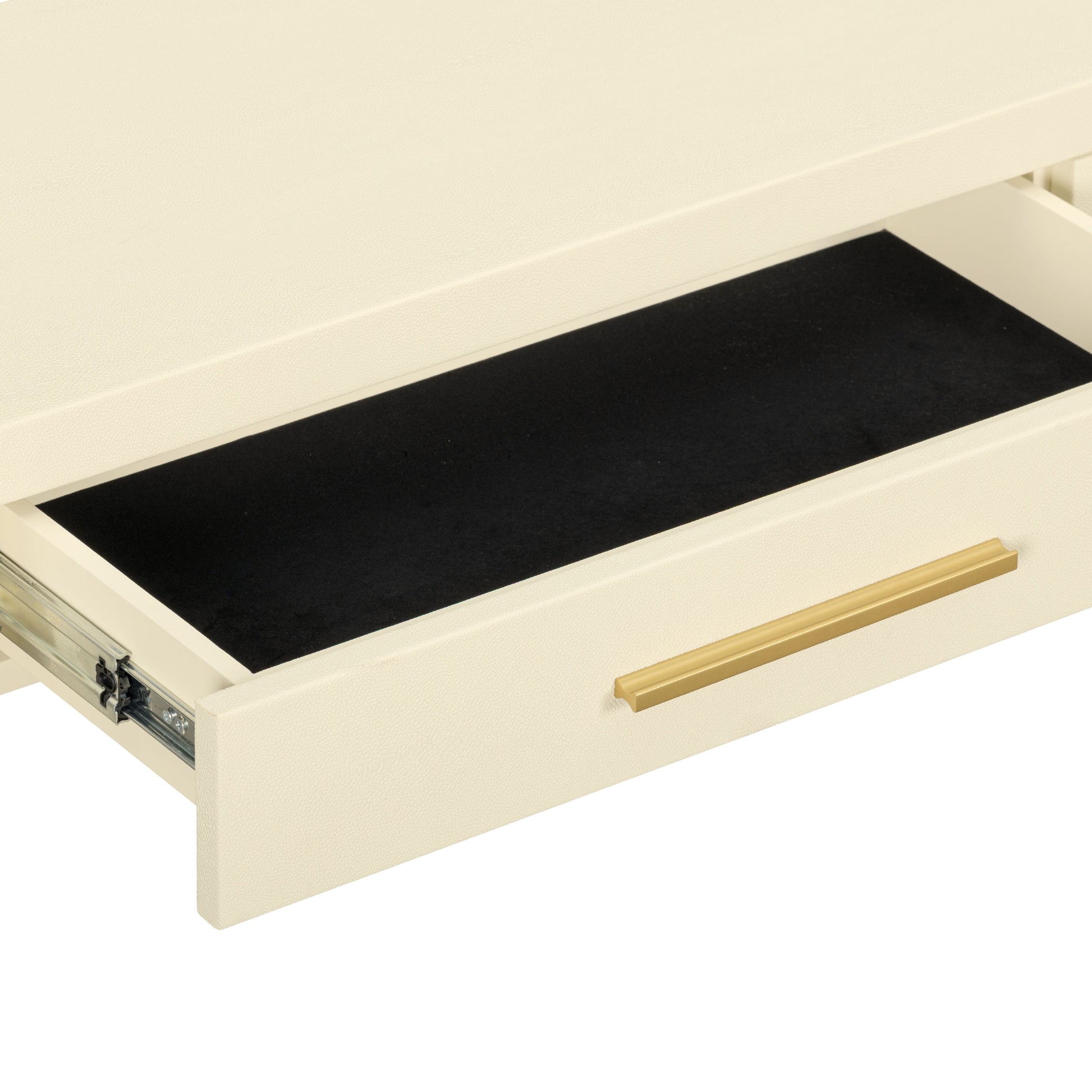 Dani 54" Cream Faux Shagreen 2-Drawer Console Table - Image 5