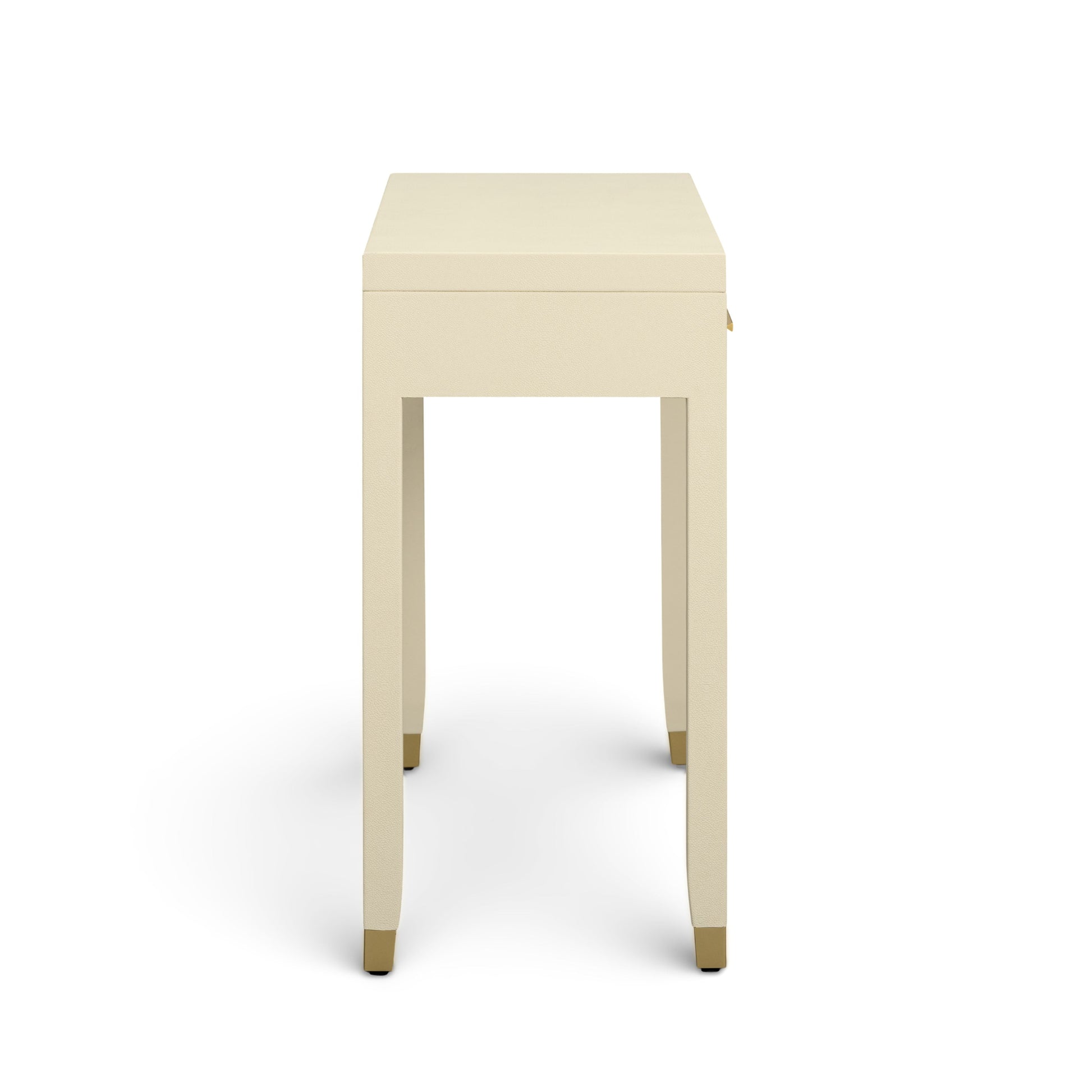Dani 54" Cream Faux Shagreen 2-Drawer Console Table - Image 7