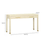 Dani 54" Cream Faux Shagreen 2-Drawer Console Table - Image 9