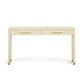 Dani 54" Cream Faux Shagreen 2-Drawer Console Table - Image 1