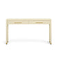 Dani 54" Cream Faux Shagreen 2-Drawer Console Table - Image 1