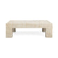 Roxanne 46" Faux Travertine Indoor/Outdoor Concrete Coffee Table - Image 2