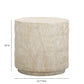 Roxanne Faux Travertine Indoor/Outdoor Concrete Side Table - Image 5