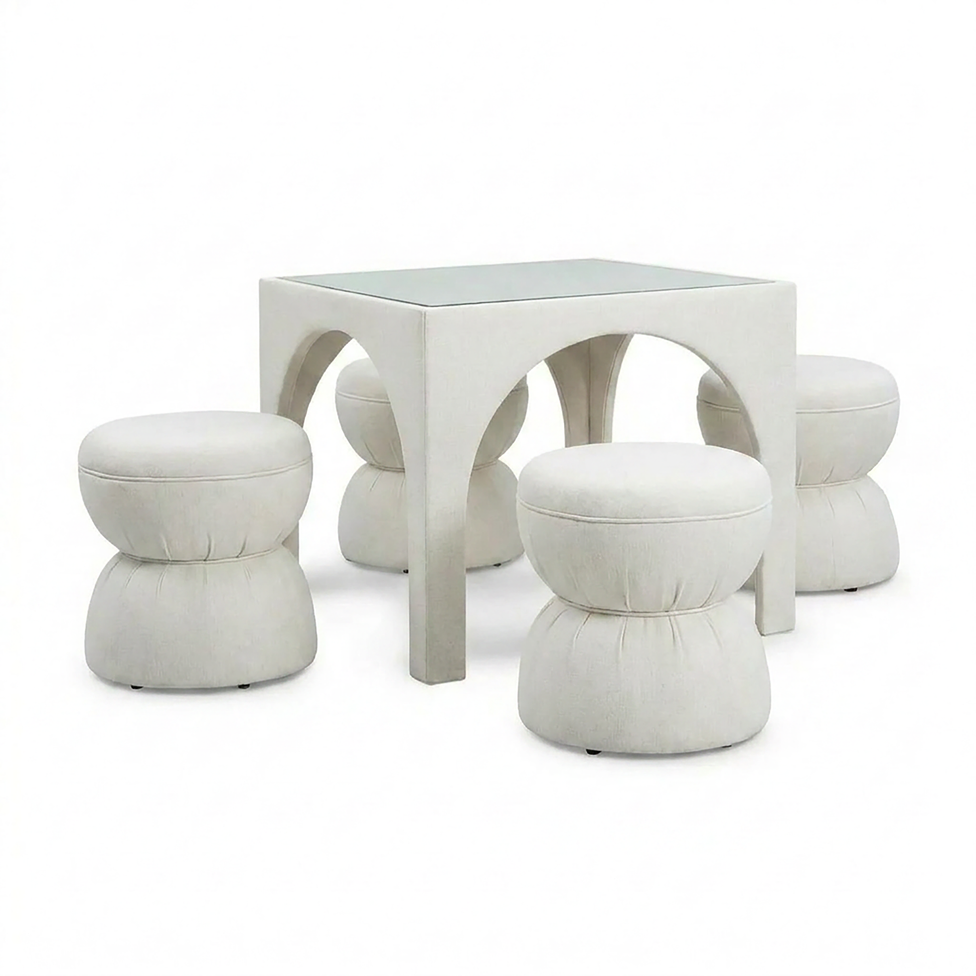 Tomlin 35" Square Mahjong Table - Cream - Image 7