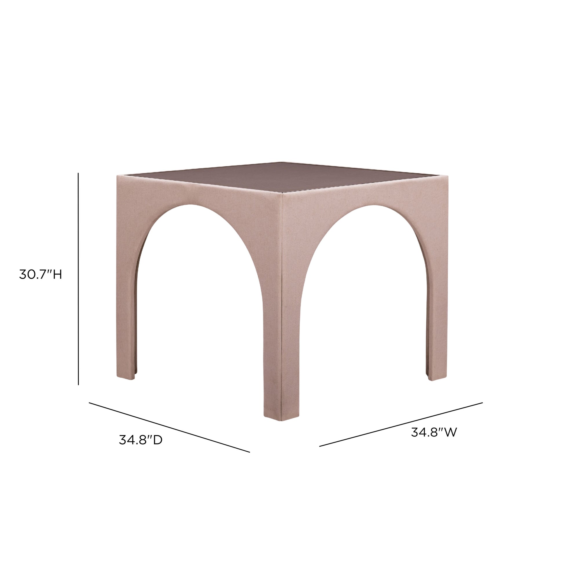 Tomlin 35" Square Mahjong Table - Light Pink - Image 6