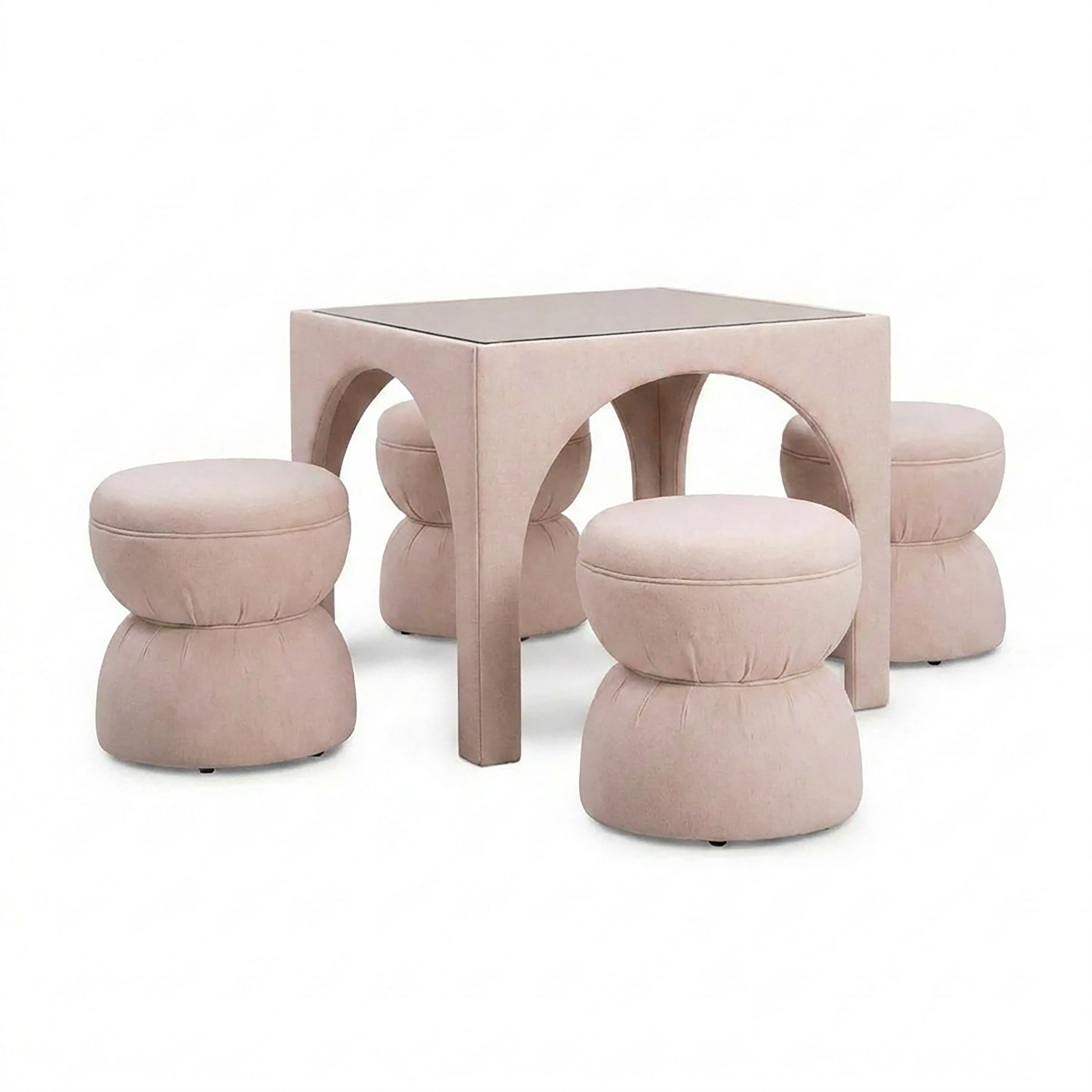 Tomlin 35" Square Mahjong Table - Light Pink - Image 3