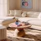 Cynthia 36" Concrete Indoor/Outdoor Coffee Table - Light Emperador Marble - Image 2